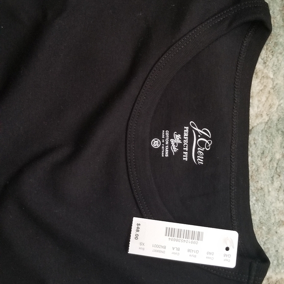J. Crew Slim Perfect T-Shirt Short-sleeve Black - Picture 5 of 9